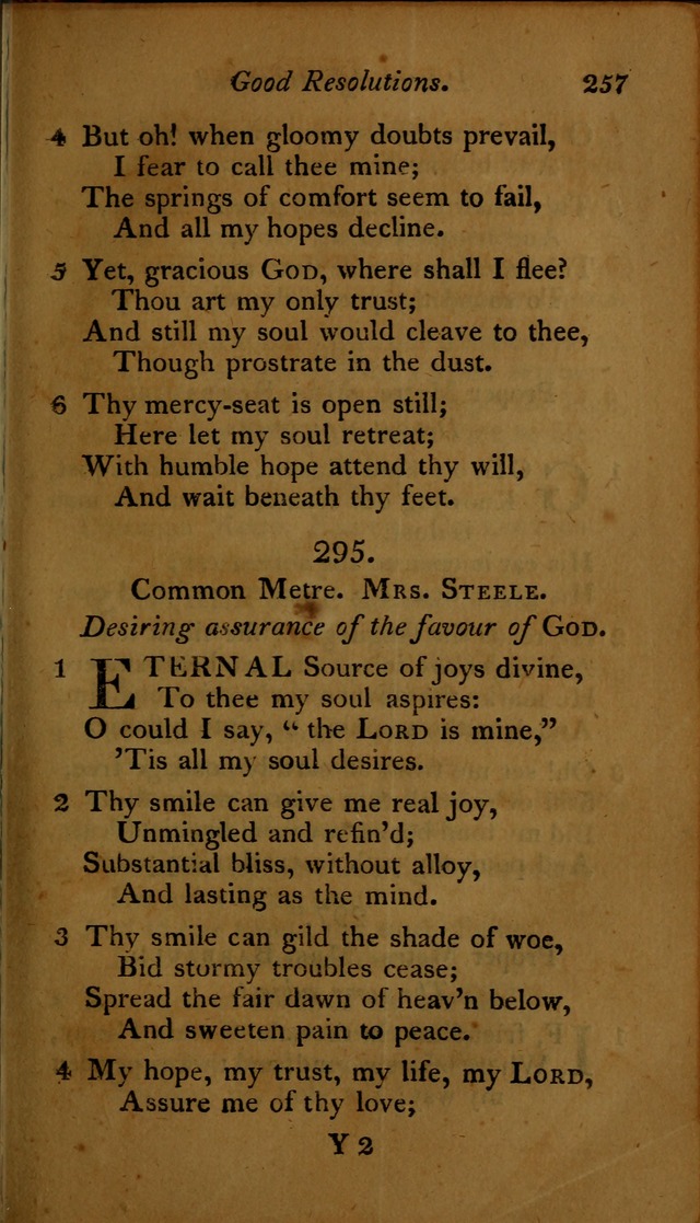 A Selection of Sacred Poetry: consisting of psalms and hymns, from Watts, Doddridge, Merrick, Scott, Cowper, Barbauld, Steele ...compiled for  the use of the Unitarian Church in Philadelphia page 257