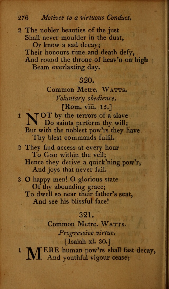 A Selection of Sacred Poetry: consisting of psalms and hymns, from Watts, Doddridge, Merrick, Scott, Cowper, Barbauld, Steele ...compiled for  the use of the Unitarian Church in Philadelphia page 276