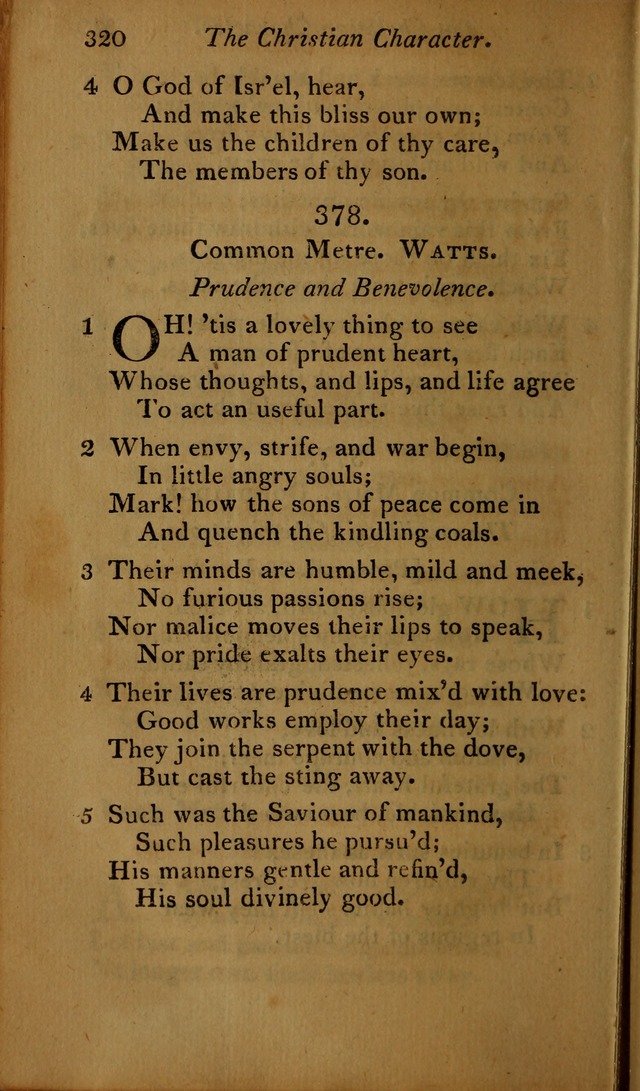 A Selection of Sacred Poetry: consisting of psalms and hymns, from Watts, Doddridge, Merrick, Scott, Cowper, Barbauld, Steele ...compiled for  the use of the Unitarian Church in Philadelphia page 320