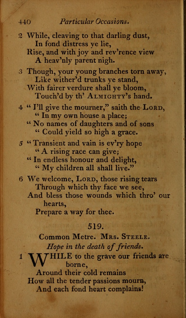 A Selection of Sacred Poetry: consisting of psalms and hymns, from Watts, Doddridge, Merrick, Scott, Cowper, Barbauld, Steele ...compiled for  the use of the Unitarian Church in Philadelphia page 440