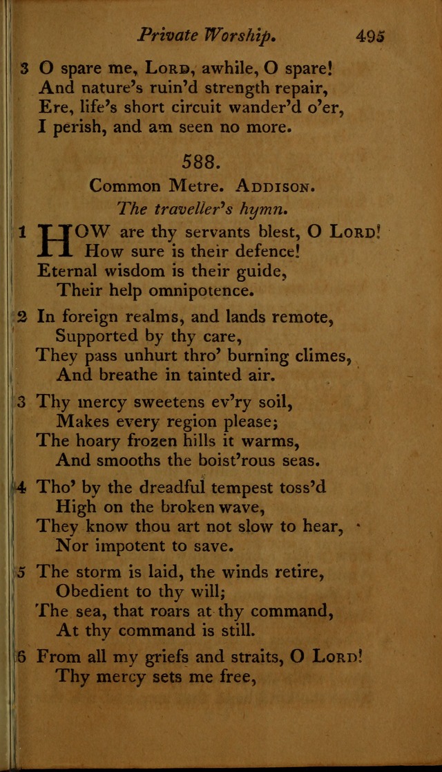 A Selection of Sacred Poetry: consisting of psalms and hymns, from Watts, Doddridge, Merrick, Scott, Cowper, Barbauld, Steele ...compiled for  the use of the Unitarian Church in Philadelphia page 495