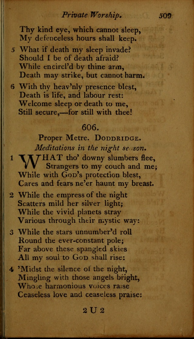 A Selection of Sacred Poetry: consisting of psalms and hymns, from Watts, Doddridge, Merrick, Scott, Cowper, Barbauld, Steele ...compiled for  the use of the Unitarian Church in Philadelphia page 509
