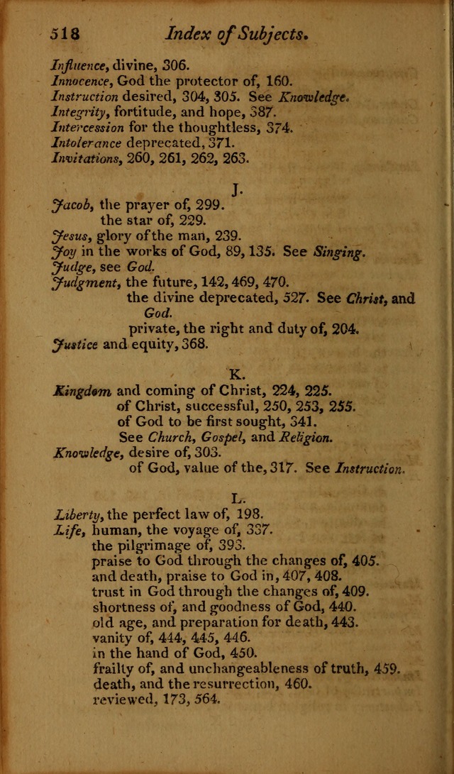 A Selection of Sacred Poetry: consisting of psalms and hymns, from Watts, Doddridge, Merrick, Scott, Cowper, Barbauld, Steele ...compiled for  the use of the Unitarian Church in Philadelphia page 518