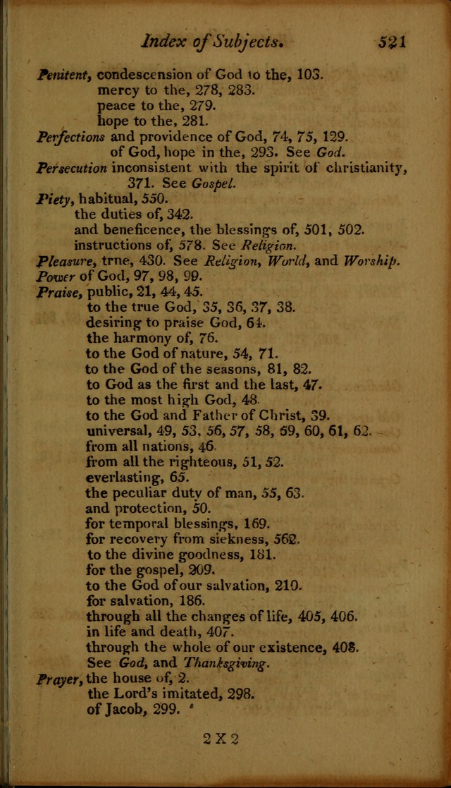 A Selection of Sacred Poetry: consisting of psalms and hymns, from Watts, Doddridge, Merrick, Scott, Cowper, Barbauld, Steele ...compiled for  the use of the Unitarian Church in Philadelphia page 521