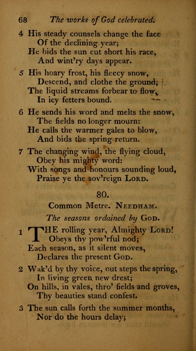 A Selection of Sacred Poetry: consisting of psalms and hymns, from Watts, Doddridge, Merrick, Scott, Cowper, Barbauld, Steele ...compiled for  the use of the Unitarian Church in Philadelphia page 68