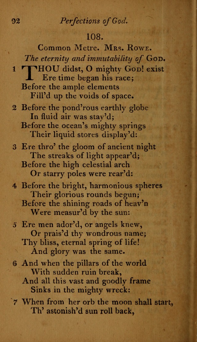 A Selection of Sacred Poetry: consisting of psalms and hymns, from Watts, Doddridge, Merrick, Scott, Cowper, Barbauld, Steele ...compiled for  the use of the Unitarian Church in Philadelphia page 92