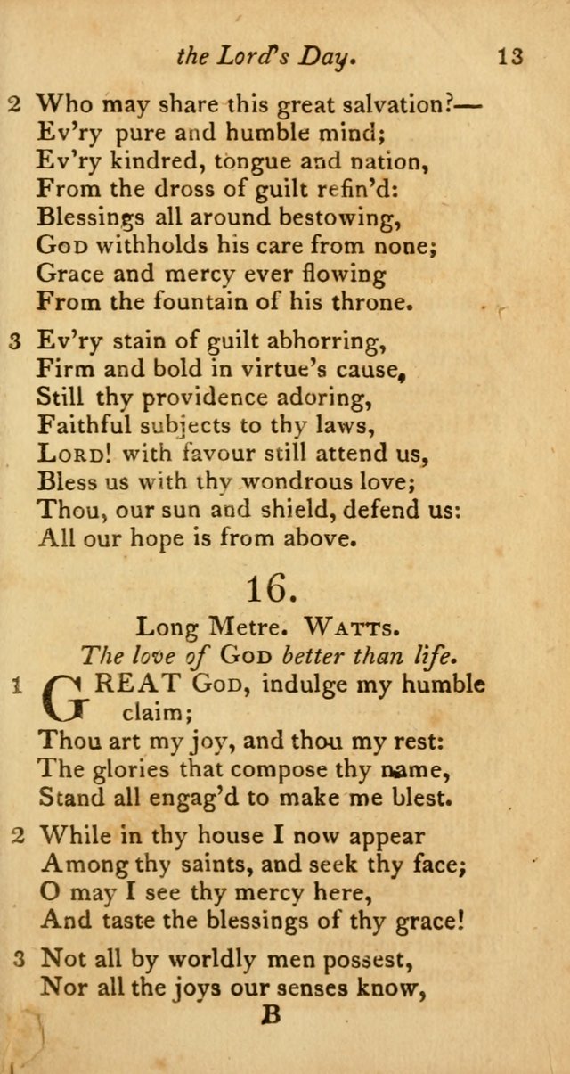 A Selection of Sacred Poetry: consisting of psalms and hymns from Watts, Doddridge, Merrick, Scott, Cowper, Barbauld, Steele, and others (2nd ed.) page 13