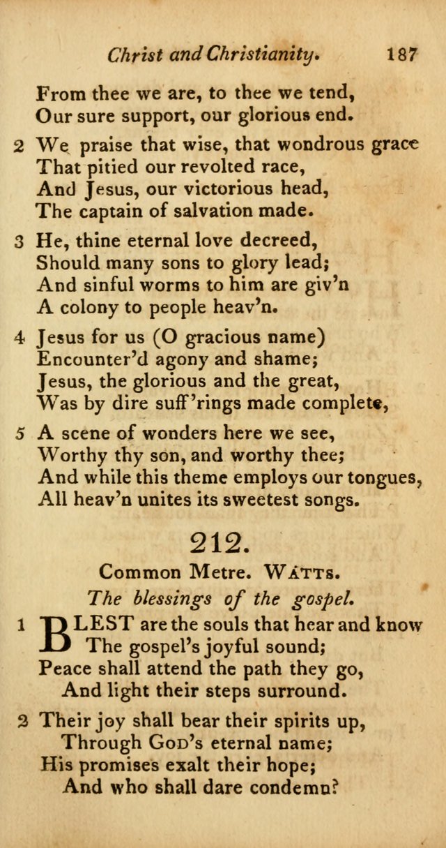 A Selection of Sacred Poetry: consisting of psalms and hymns from Watts, Doddridge, Merrick, Scott, Cowper, Barbauld, Steele, and others (2nd ed.) page 187