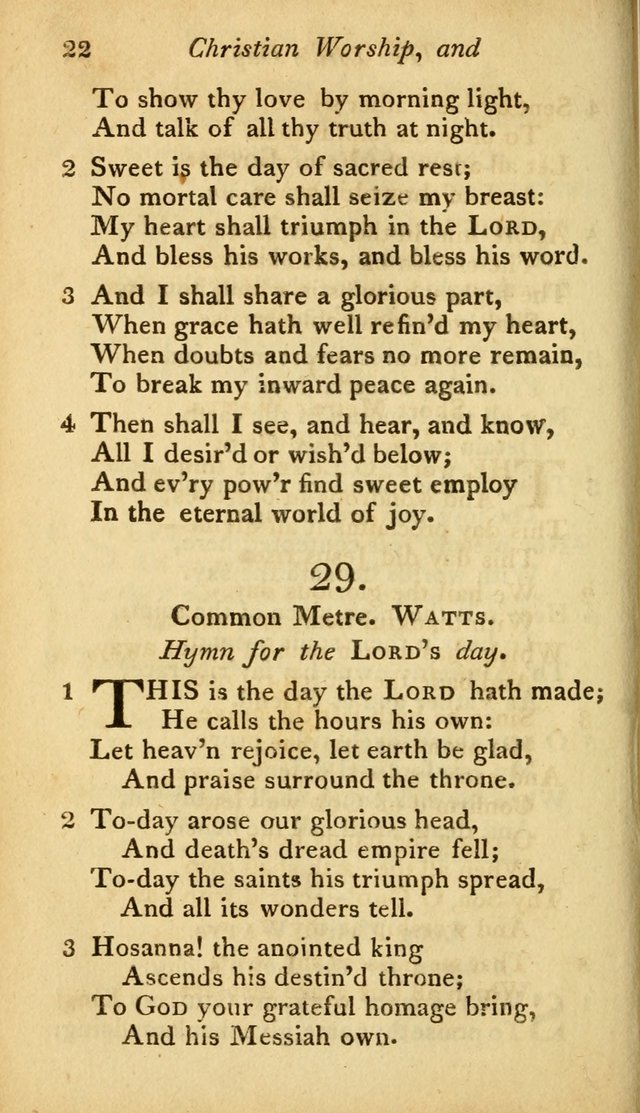 A Selection of Sacred Poetry: consisting of psalms and hymns from Watts, Doddridge, Merrick, Scott, Cowper, Barbauld, Steele, and others (2nd ed.) page 22