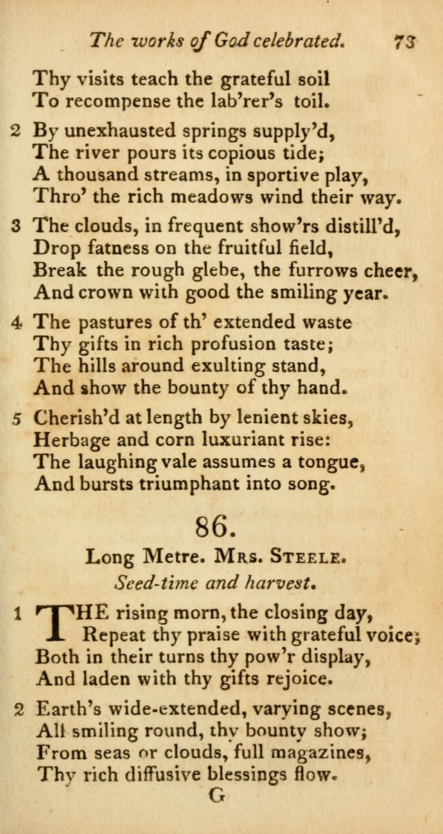 A Selection of Sacred Poetry: consisting of psalms and hymns from Watts, Doddridge, Merrick, Scott, Cowper, Barbauld, Steele, and others (2nd ed.) page 73