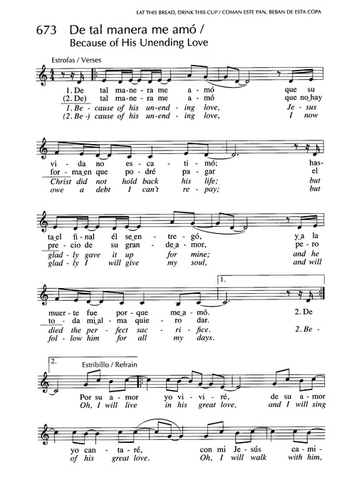 Santo, Santo, Santo: cantos para el pueblo de Dios = Holy, Holy, Holy: songs for the people of God page 1018