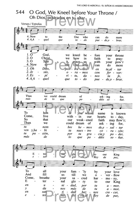 Santo, Santo, Santo: cantos para el pueblo de Dios = Holy, Holy, Holy: songs for the people of God page 844