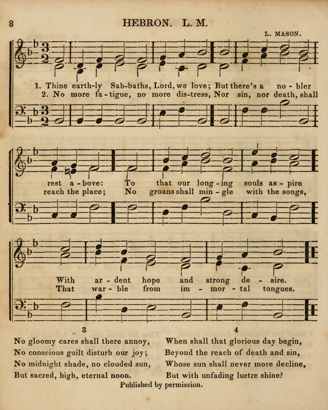 The Sunday School Singing Book: being a collection of hymns with appropriate music, designed as a guide and assistant to the devotional exercises of Sabbath schools and families...(3rd ed.) page 8