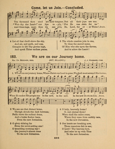 Select Songs for the Singing Service: in the Prayer Meeting and Sunday School page 103