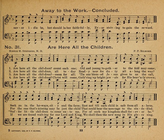Sun-Shine Songs: for the Sunday School page 33