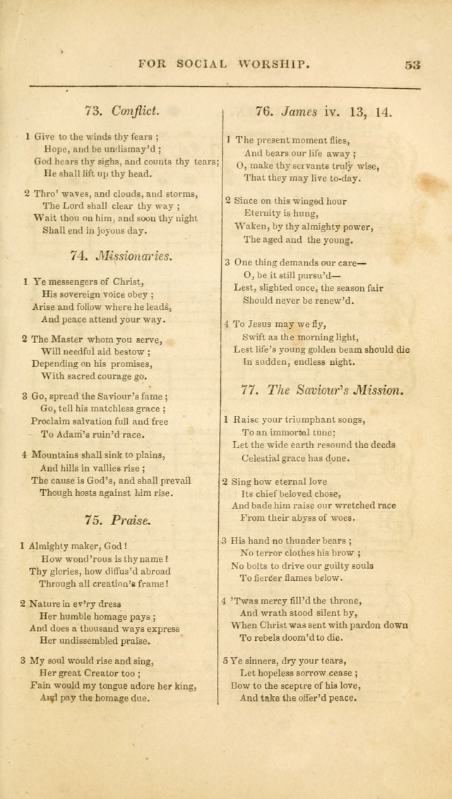 Spiritual songs for social worship: adapted to the use of families and private circles in seasons of revival, to missionary meetings, to the monthly concert, and to other occasions of special interest page 60