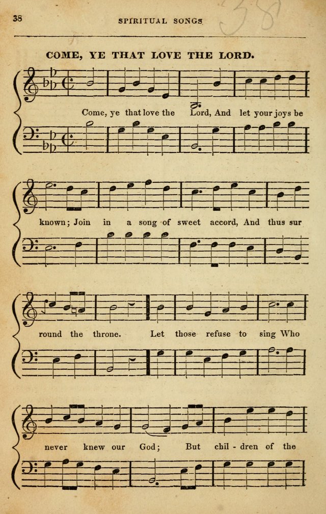 Spiritual Songs for Social Worship: adapted to the use of families and private circles in seasons of rivival, to missionary meetings, to the monthly concert, and to other occasions of special interest page 38