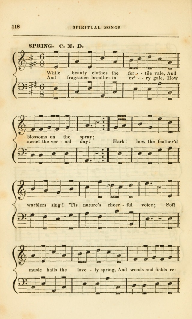 Spiritual Songs for Social Worship: adapted to the use of families and private circles, to missinary meetings, to monthly concert, and to other occasions of special interest.(Rev. and Enl. Ed.) page 118