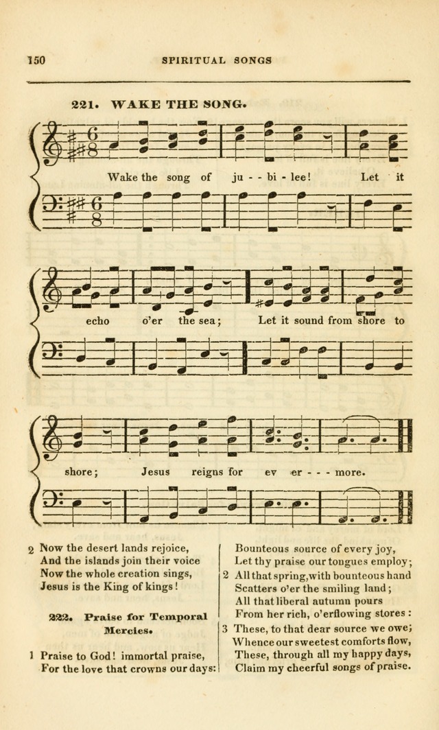 Spiritual Songs for Social Worship: adapted to the use of families and private circles, to missinary meetings, to monthly concert, and to other occasions of special interest.(Rev. and Enl. Ed.) page 150