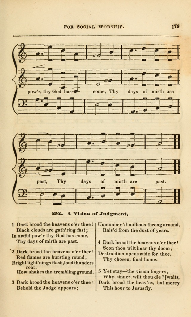 Spiritual Songs for Social Worship: adapted to the use of families and private circles, to missinary meetings, to monthly concert, and to other occasions of special interest.(Rev. and Enl. Ed.) page 179