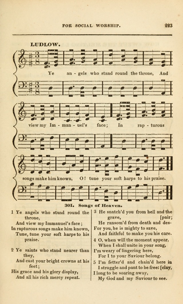 Spiritual Songs for Social Worship: adapted to the use of families and private circles, to missinary meetings, to monthly concert, and to other occasions of special interest.(Rev. and Enl. Ed.) page 223