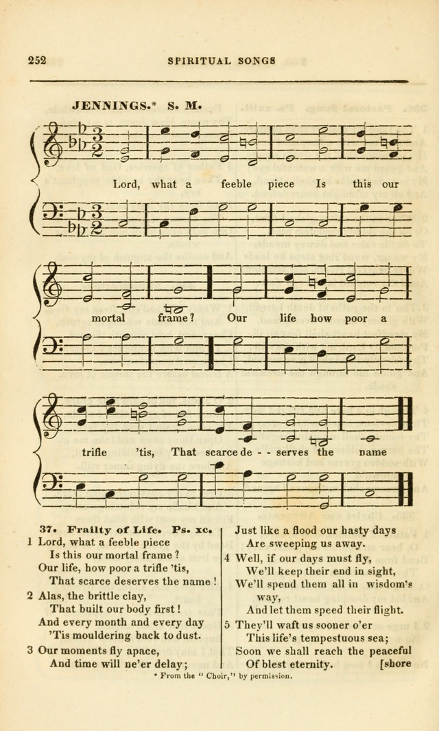 Spiritual Songs for Social Worship: adapted to the use of families and private circles, to missinary meetings, to monthly concert, and to other occasions of special interest.(Rev. and Enl. Ed.) page 252