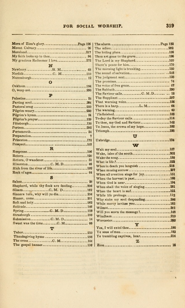 Spiritual Songs for Social Worship: adapted to the use of families and private circles, to missinary meetings, to monthly concert, and to other occasions of special interest.(Rev. and Enl. Ed.) page 319