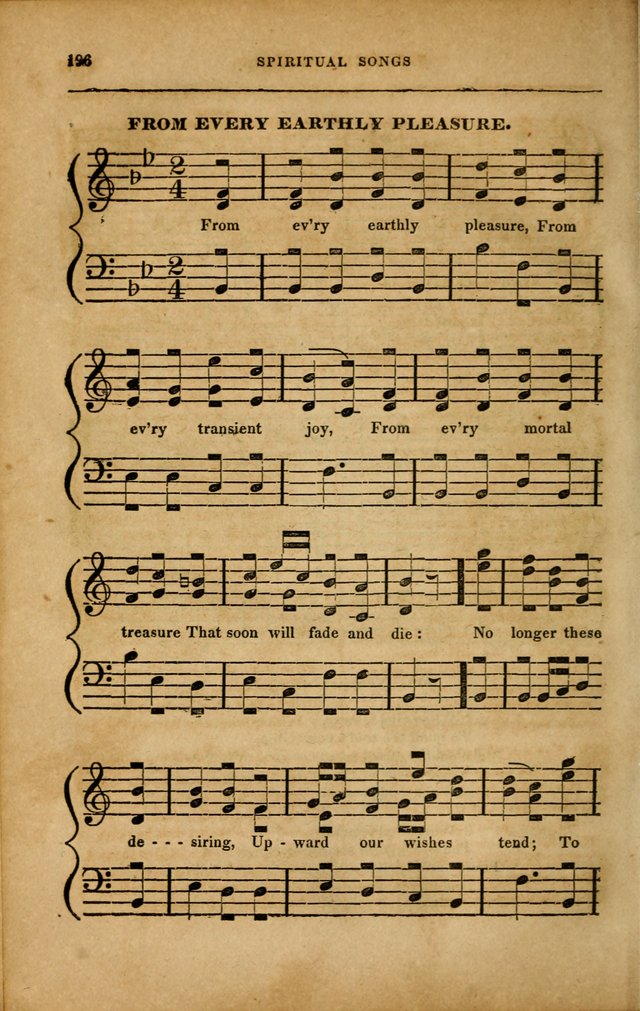 Spiritual Songs for Social Worship: adapted to the use of families and private circles in seasons of revival, to missionary meetings, to the monthly concert, and to other occasions... (3rd ed.) page 196