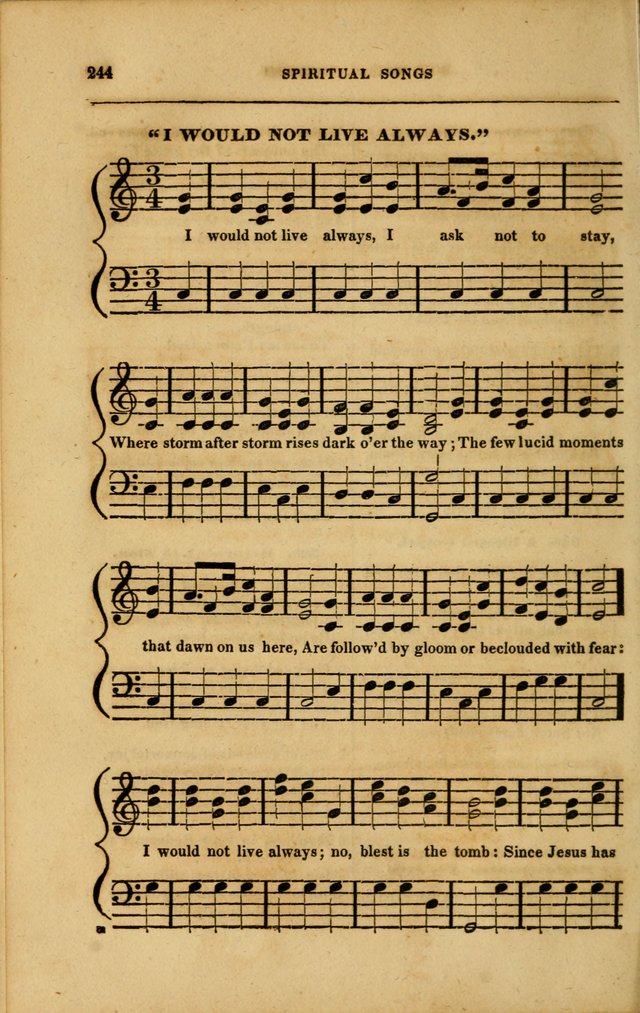 Spiritual Songs for Social Worship: adapted to the use of families and private circles in seasons of revival, to missionary meetings, to the monthly concert, and to other occasions... (3rd ed.) page 244