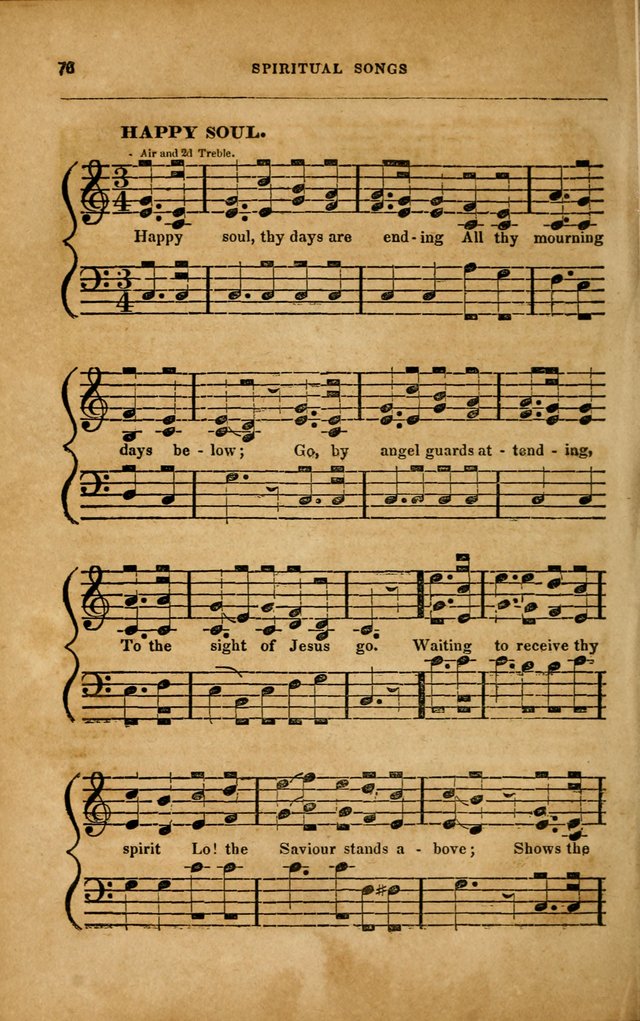 Spiritual Songs for Social Worship: adapted to the use of families and private circles in seasons of revival, to missionary meetings, to the monthly concert, and to other occasions... (3rd ed.) page 76