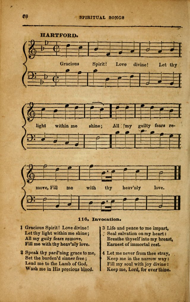 Spiritual Songs for Social Worship: adapted to the use of families and private circles in seasons of revival, to missionary meetings, to the monthly concert, and to other occasions... (3rd ed.) page 78