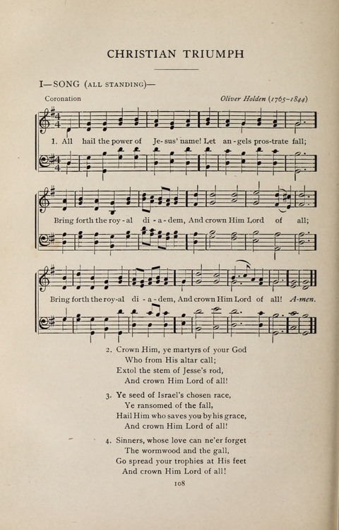 Scripture and Song in Worship: A service book for the Sunday School page 108