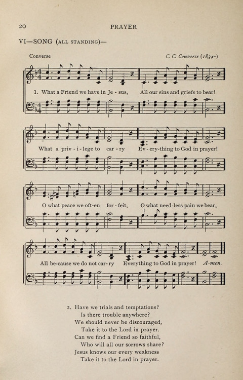 Scripture and Song in Worship: A service book for the Sunday School page 20