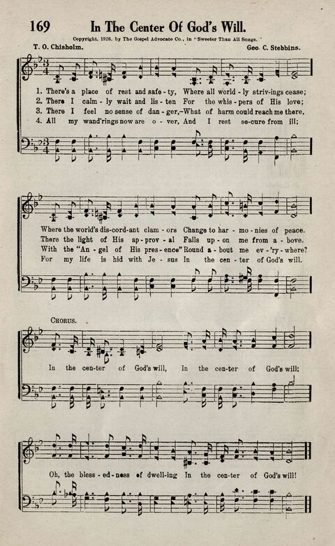 Sweeter Than All Songs: containing many new songs, a number of the popular songs of to-day, with many familiar hymns; for all occasions of Christian work and worship  page 155