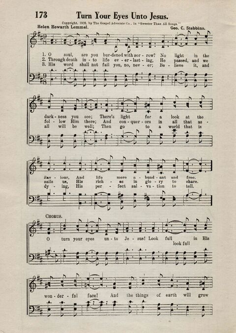 Sweeter Than All Songs: containing many new songs, a number of the popular songs of to-day, with many familiar hymns; for all occasions of Christian work and worship  page 158