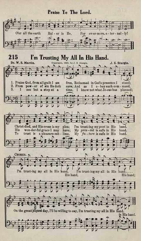 Sweeter Than All Songs: containing many new songs, a number of the popular songs of to-day, with many familiar hymns; for all occasions of Christian work and worship  page 199