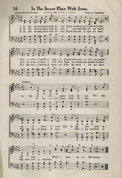 Sweeter Than All Songs: containing many new songs, a number of the popular songs of to-day, with many familiar hymns; for all occasions of Christian work and worship  page 9