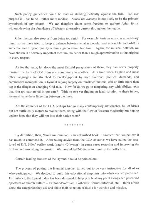 Sound the Bamboo: CCA Hymnal 2000 page xii