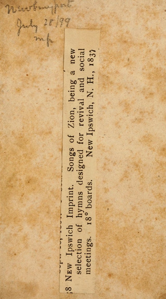 Songs of Zion, Being a New Selection of Hymns, Designed for Revival and Social Meetings page 204