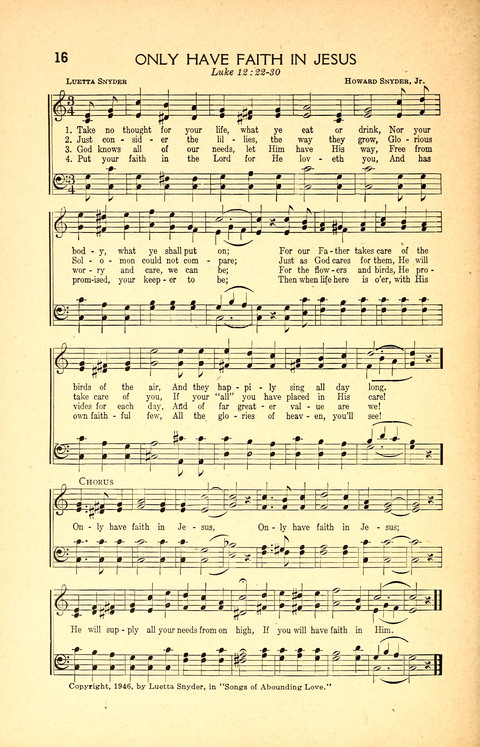 Songs of Abounding Love page 16