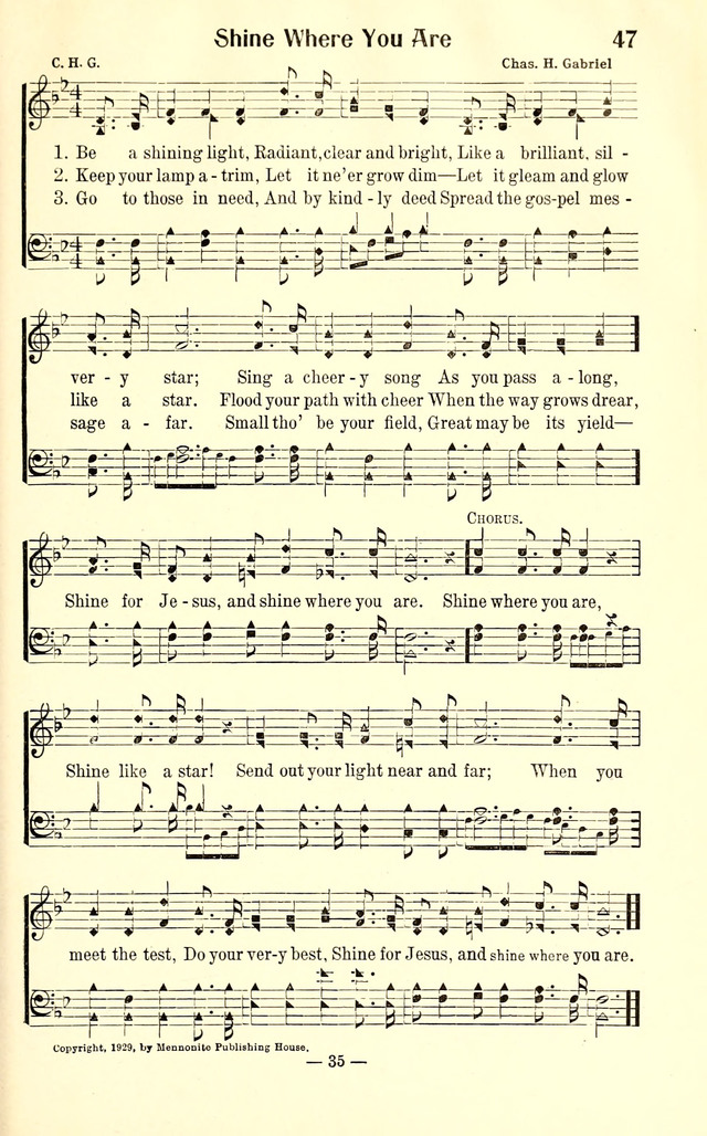 Songs of Cheer for Children page 35