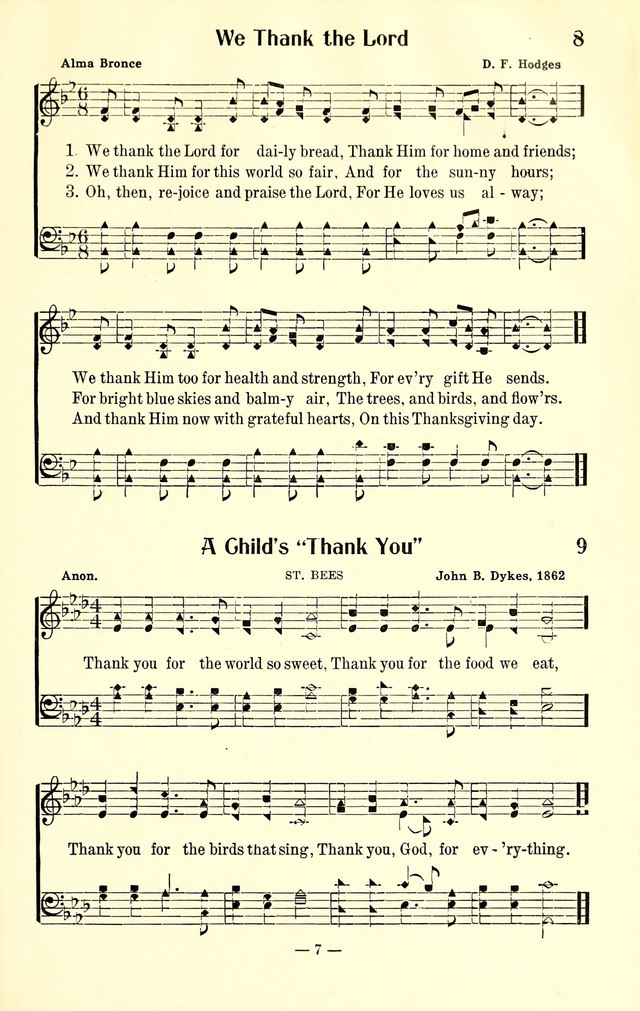 Songs of Cheer for Children page 7