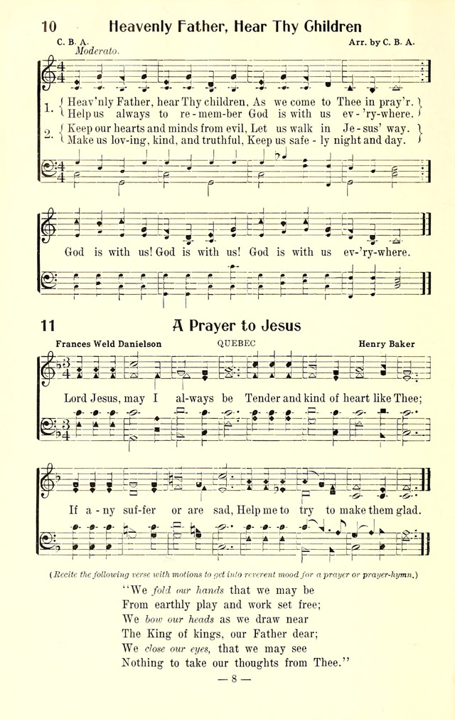 Songs of Cheer for Children page 8