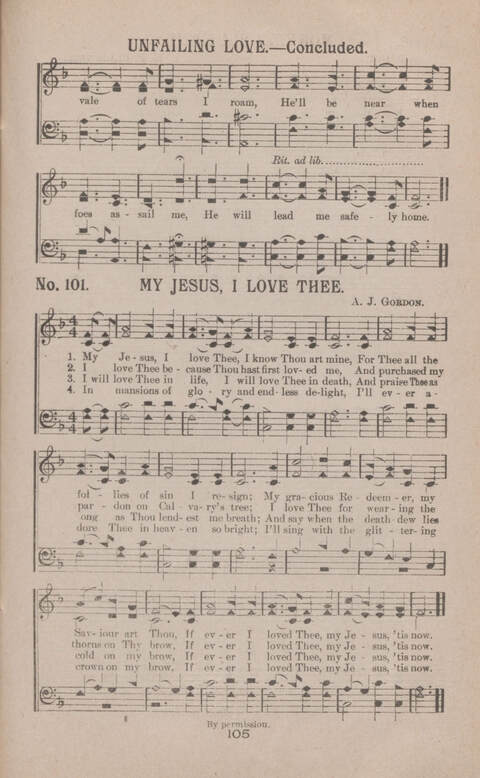 Songs of Life and Light: for the Service of Song in Christian Work and Worship page 105