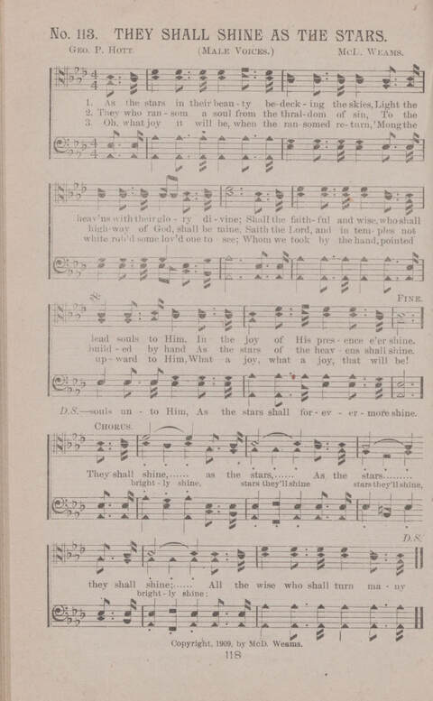 Songs of Life and Light: for the Service of Song in Christian Work and Worship page 118