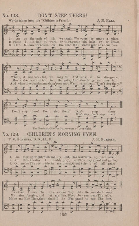 Songs of Life and Light: for the Service of Song in Christian Work and Worship page 135