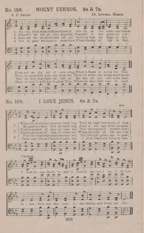 Songs of Life and Light: for the Service of Song in Christian Work and Worship page 153