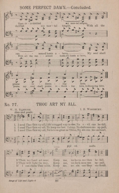 Songs of Life and Light: for the Service of Song in Christian Work and Worship page 81