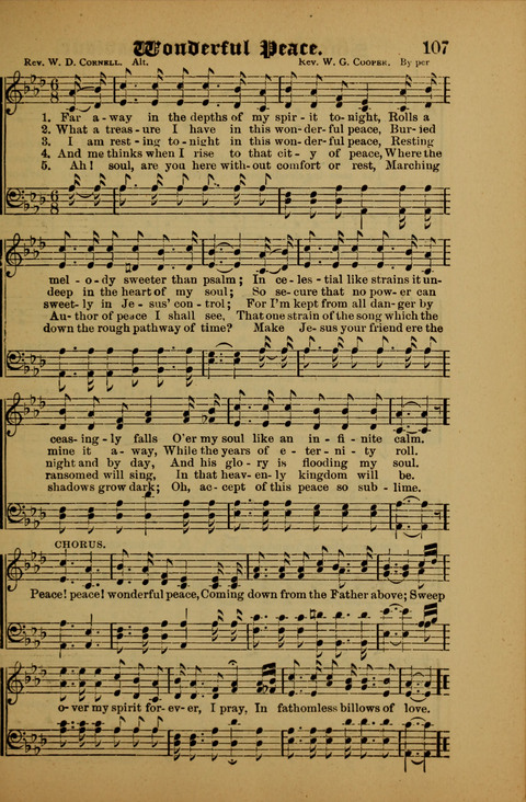 Songs of Love and Praise: for use in meetings & Christian worship & work page 107