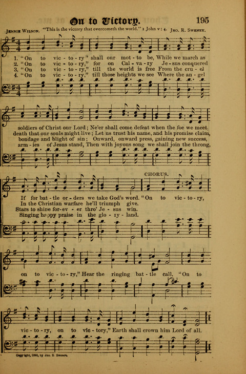 Songs of Love and Praise: for use in meetings & Christian worship & work page 195